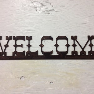 Metal Rustic Welcome Sign