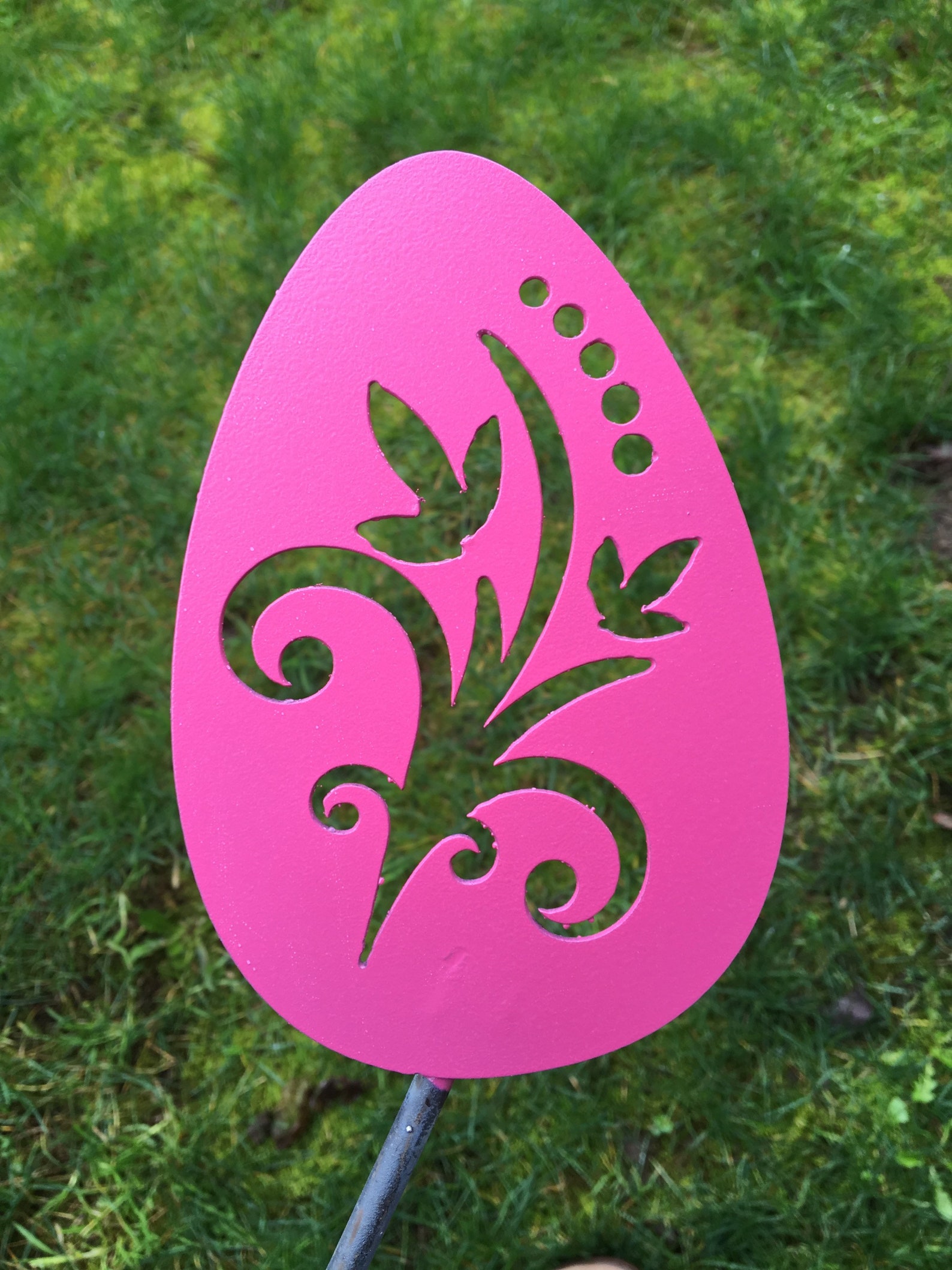 Metal INDIVIDUAL Easter Egg Garden & Yard Stakes Etsy