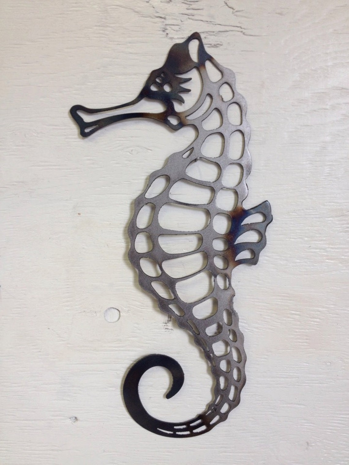 Metal Seahorse Wall Hanging 8 X 15 Etsy