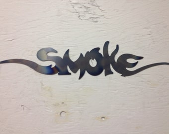 Letrero metálico "Humo"