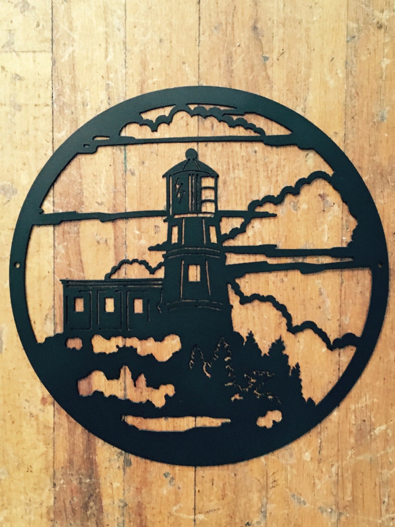 Metal Lighthouse Wall Hanging 12 X 12 Etsy