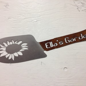 Metal Sunflower Garden Shovel, Personalized, Herb, Flower, Yard