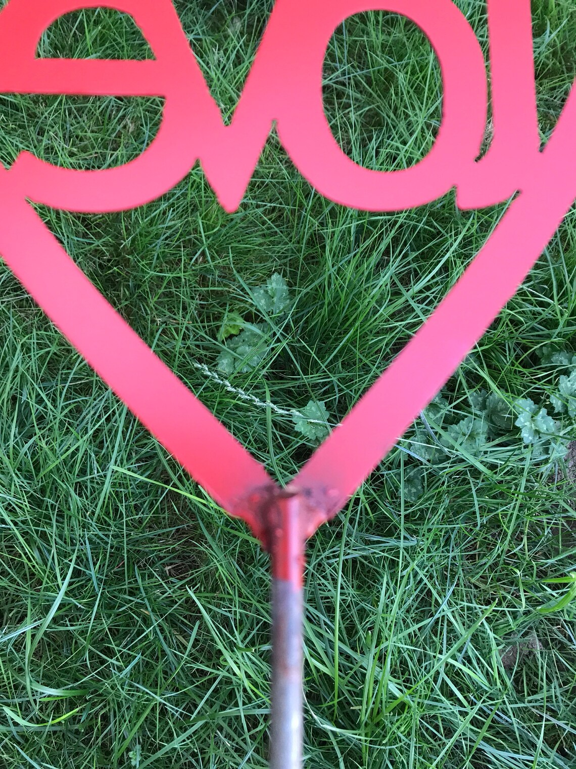 Metal LOVE Heart Yard Stake Valentine Tribute Etsy