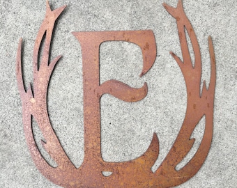 Metal Monogram ANTLER Wall Hanging