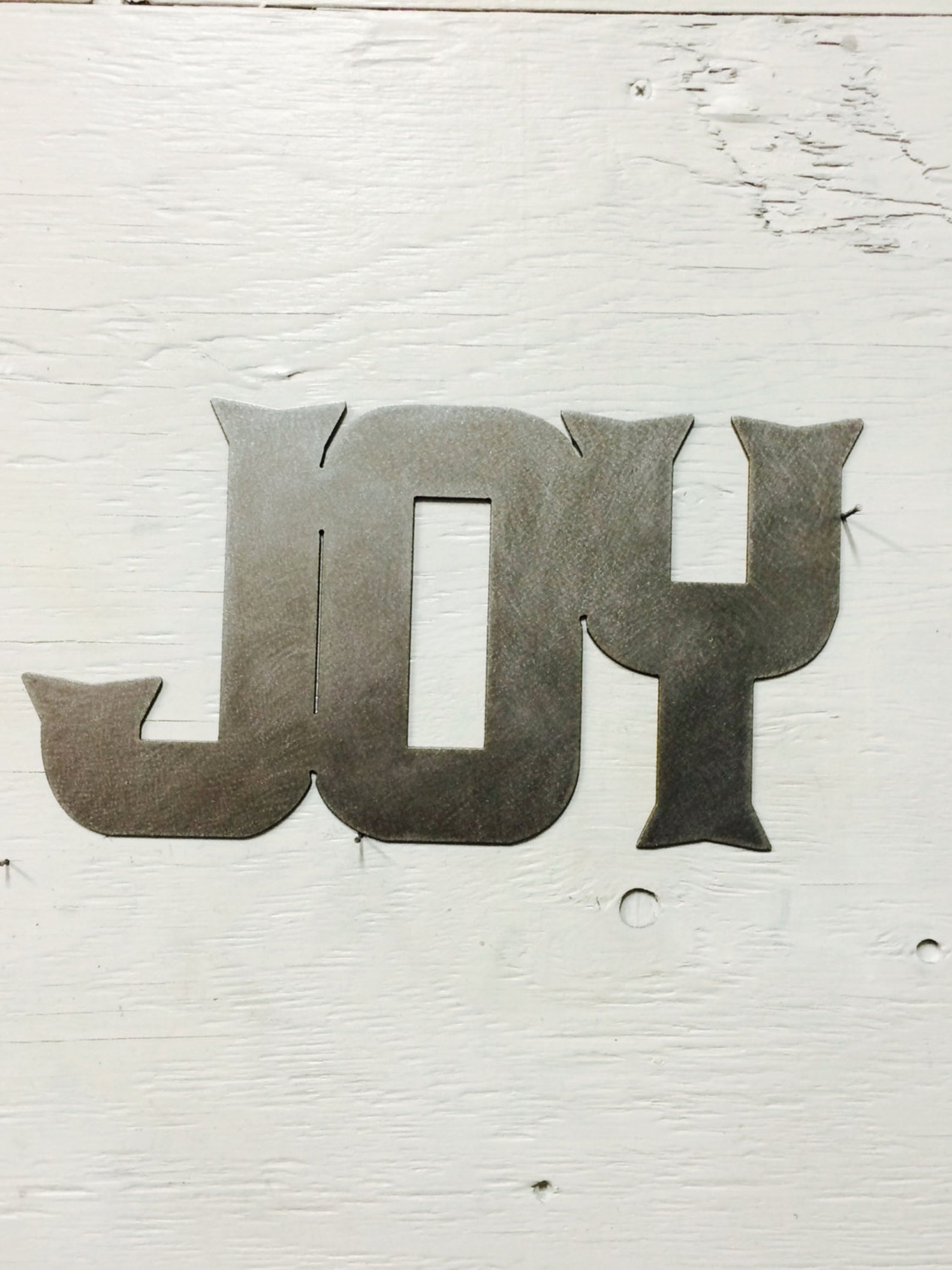 Metal Joy Sign 12 X 6.5 Etsy