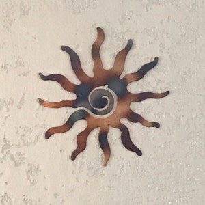 Metal Sunburst Wall Hanging 7&quot; x 7&quot;