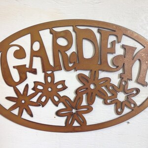 Metall-Blumen-Garten-Schild 45 x 30 cm