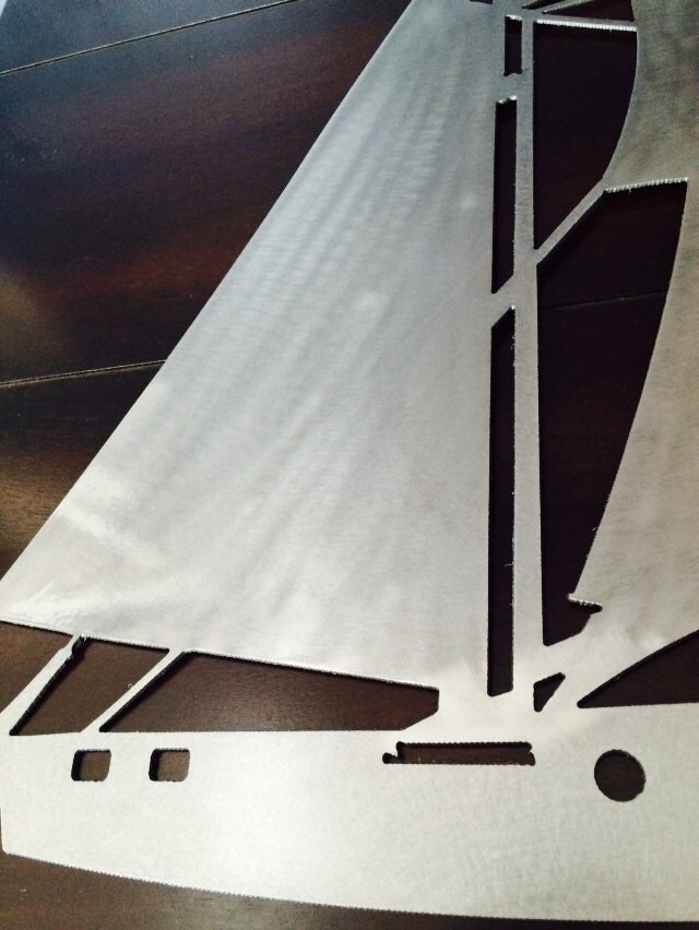 Metal Sailboat Silhouette Wall Hanging 15 X 17 Etsy