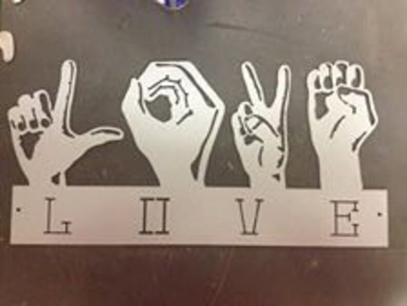 Metal American Sign Language Sign Spells Out love Etsy
