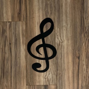 Metal Treble Clef Wall Silhouette 7.5&quot; x 14&quot;