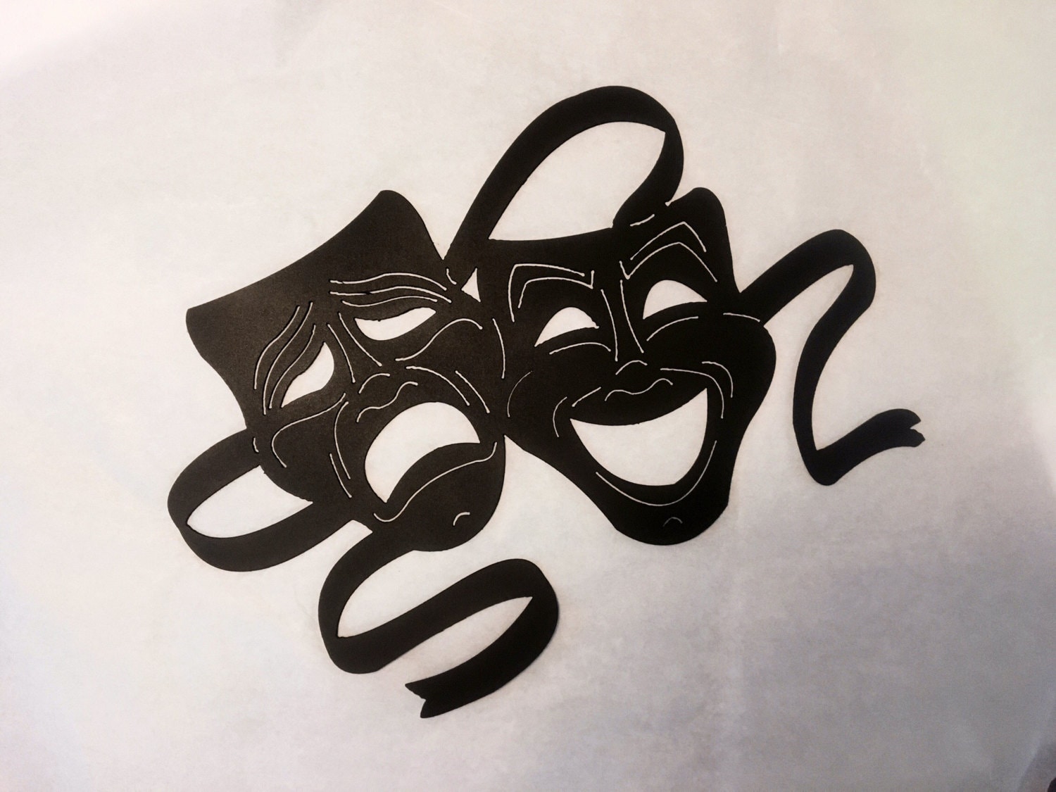 Metal Theater Masks Wall Hanging Silhouette 15 x Etsy