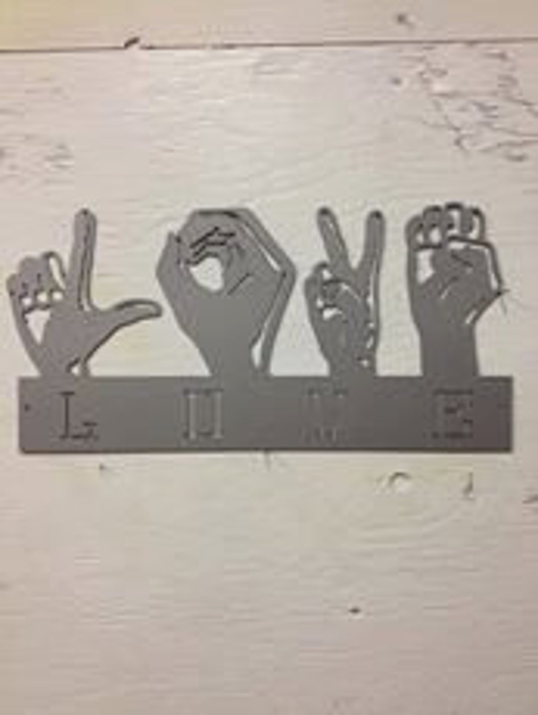 Metal American Sign Language Sign Spells Out love Etsy