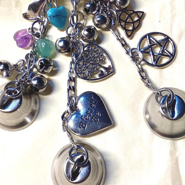 Witch Protection Bells/Keychain Car Mirror Hanger Full Moon Blessed