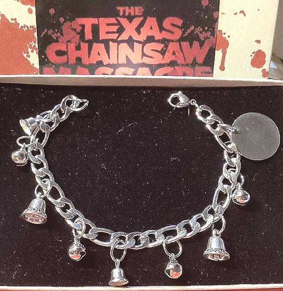 Texas Chainsaw Massacre 'pam' Bell Charm Bracelet: Stainless Steel