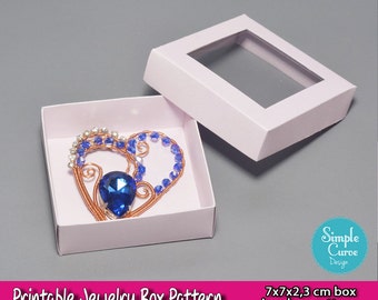 Printable Jewelry Box Pattern Clear Plastic Sheet Packaging Ready To Use Box Template Paper Box A4 DIY Crafting Digital Instant Download