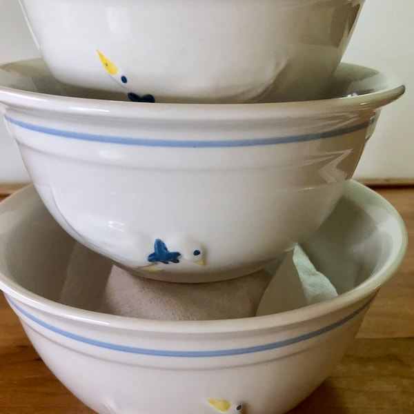 Beribboned Geese Bowls (3)