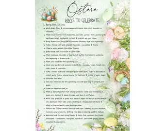 Celebrate Ostara Art, Easter Digital Sheet, Downloadable Spells, Pagan Vernal Equinox, Book of Shadows Page, Wiccan Spring Altar, Witchcraft