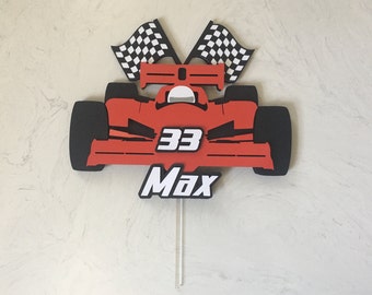 Custom Race Car Cake Topper: 3D Racing Party Decoration