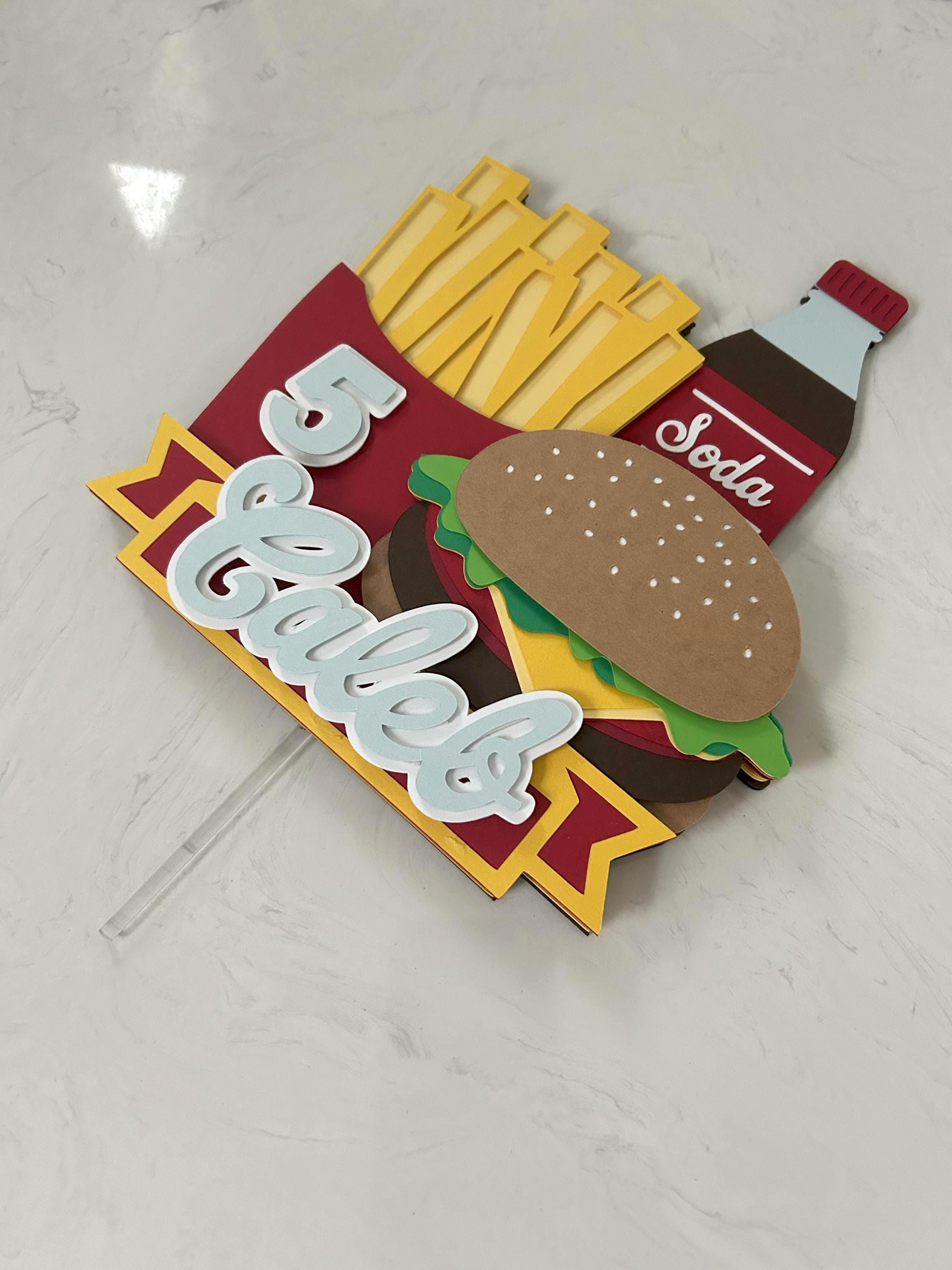 Food Case Topper Custom Fast Food Cake Topper: Birthday Party Decoration - Etsy