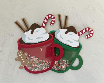 Hot Chocolate Gift Card Holder: Christmas Party Favor