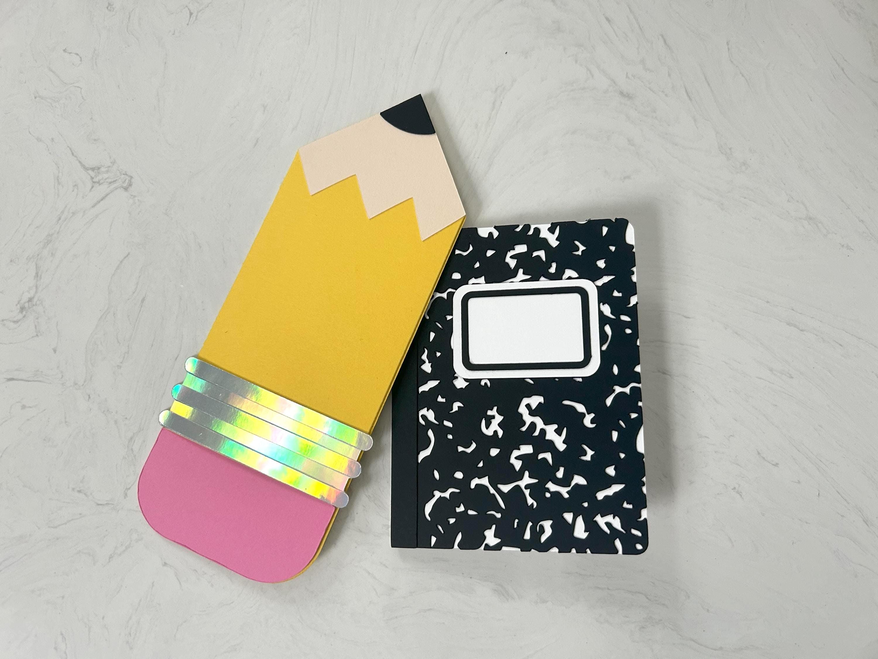 Pencil & Notebook Gift Card Holder: Teacher Appreciation Gift