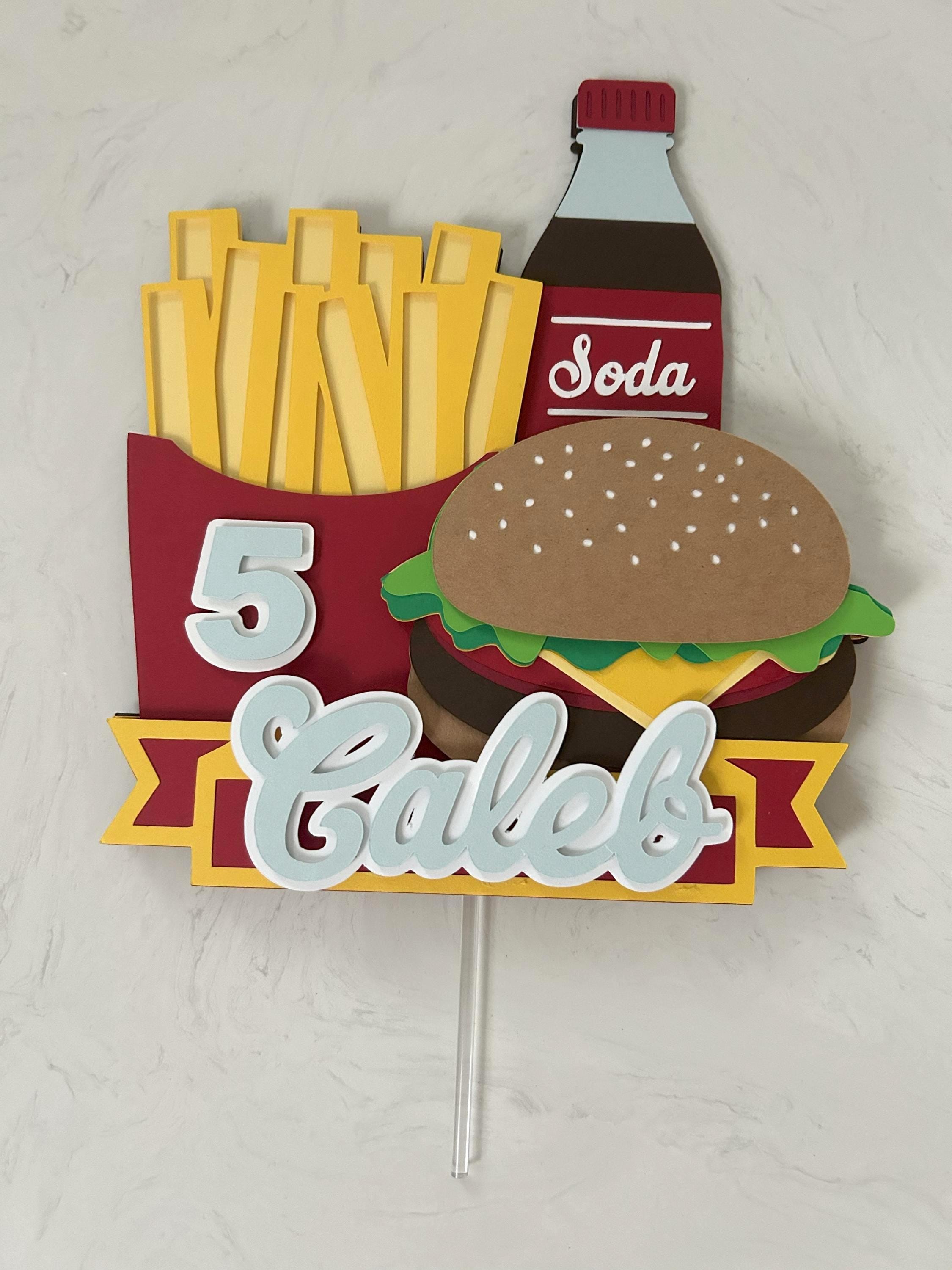 Food Case Topper Custom Fast Food Cake Topper: Birthday Party Decoration - Etsy