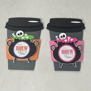 Halloween Coffee Cup Gift Card Holder