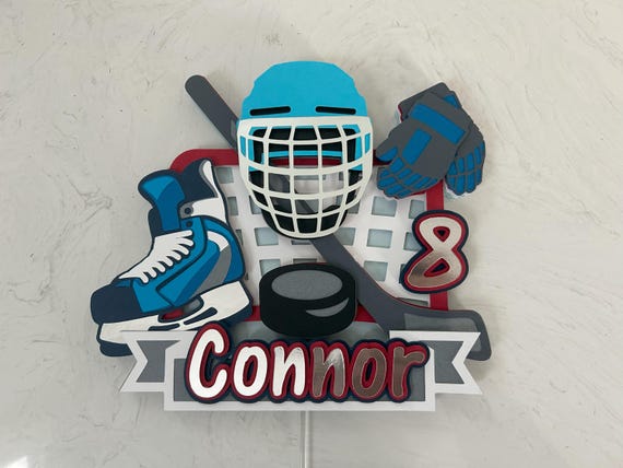 Custom Ice Hockey Cake Topper: Personalized Sports Party Decor