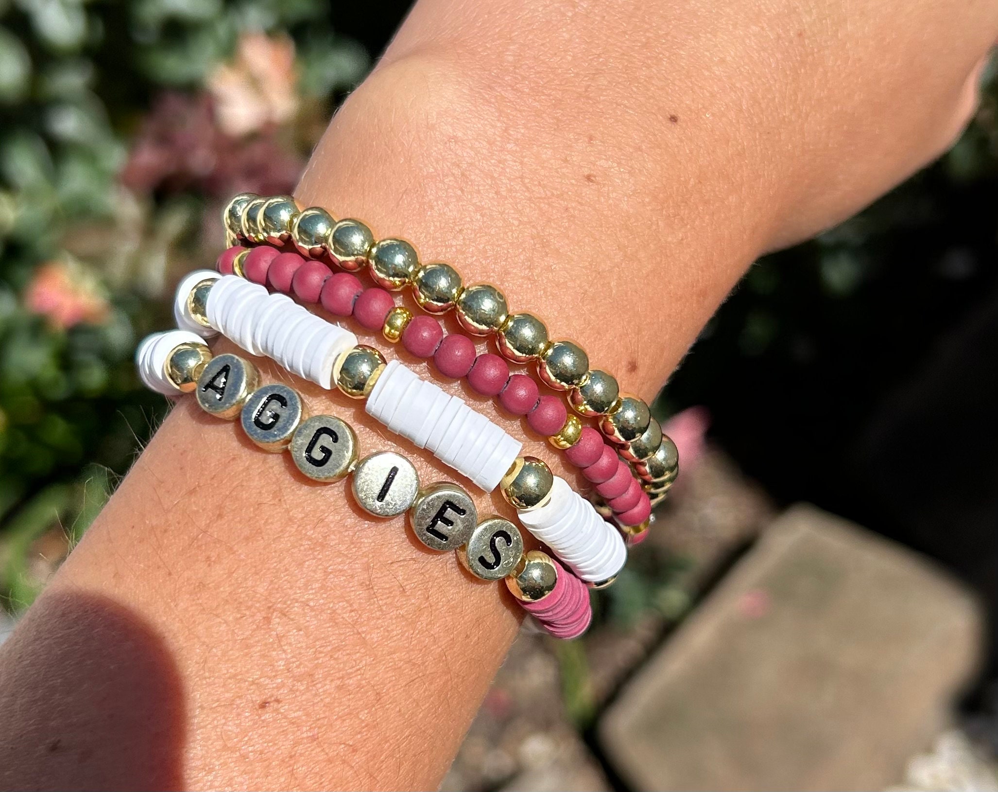 Texas Tech Enamel Script Stretch Bracelet