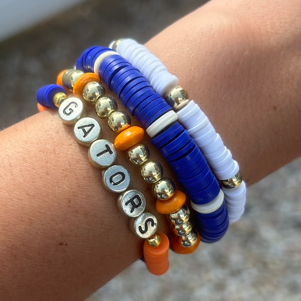 Florida gators bracelet stack