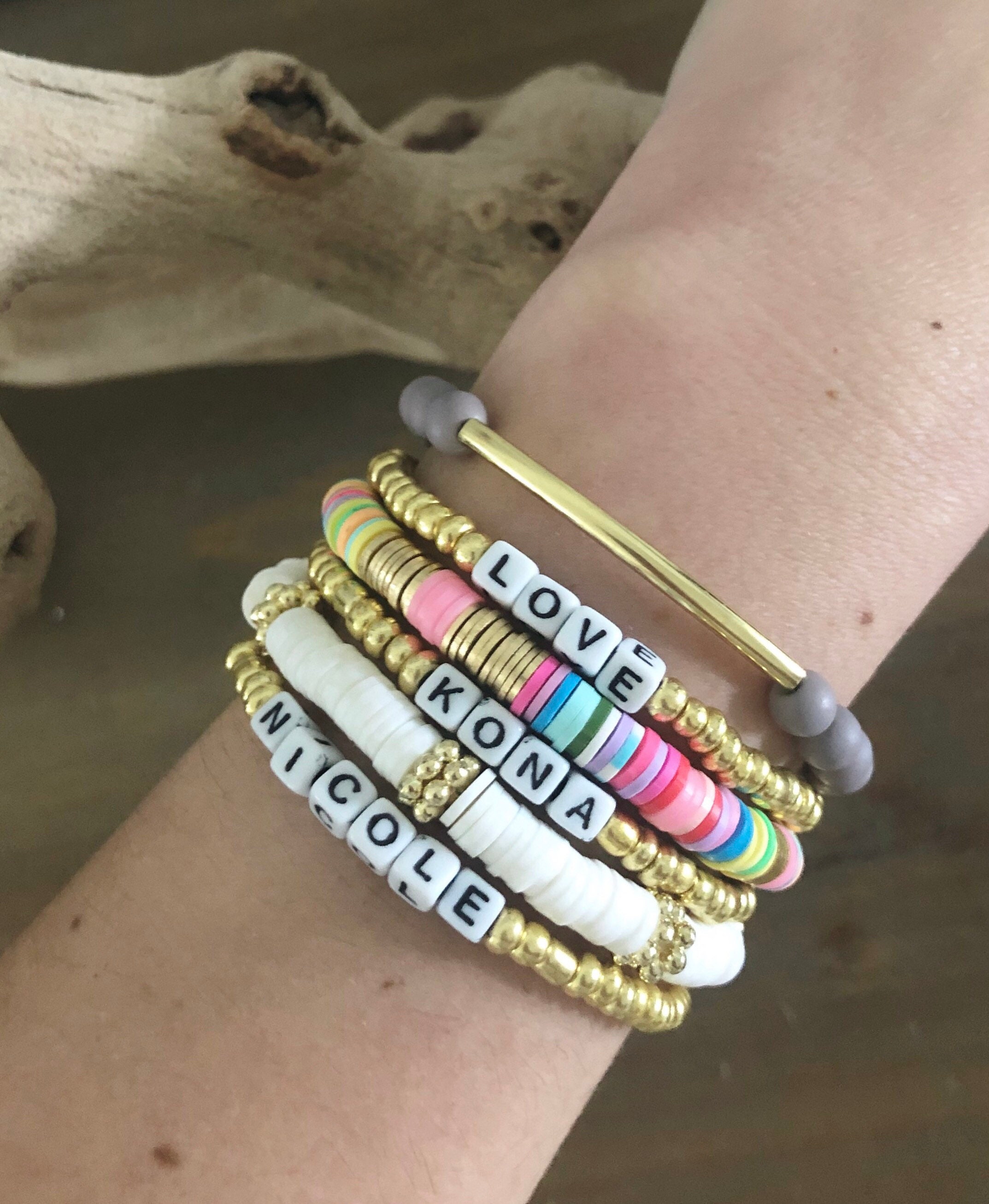 Personalized Beaded Bracelets Etsy UK