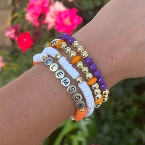 Clemson University Bracelet stack