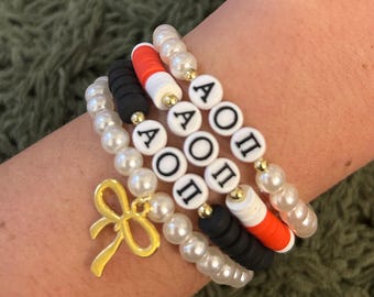 Alpha Omicron Pi - Custom Sorority Bracelets
