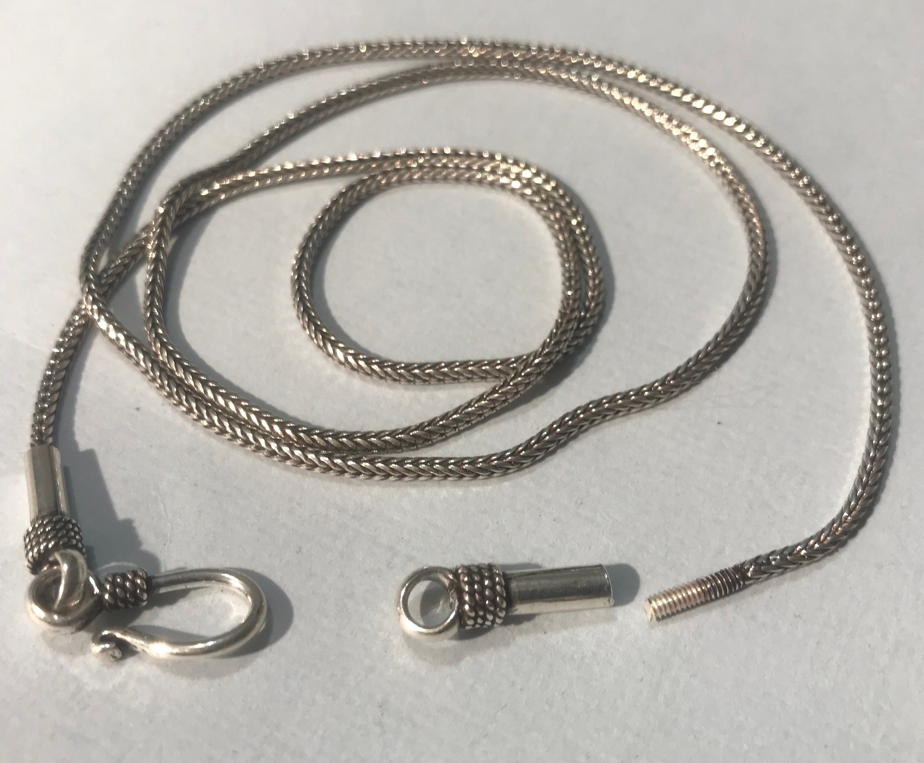 18 Inch Silver Rope Chain Handmade Sterling Silver Rope Chain Necklace - 18 Inch - Etsy