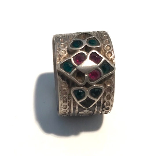 Size 6.25 antique silver Kochi ring -  Antique Ri… - image 3