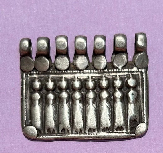 Antique silver Seven sisters  goddess pendant - S… - image 7
