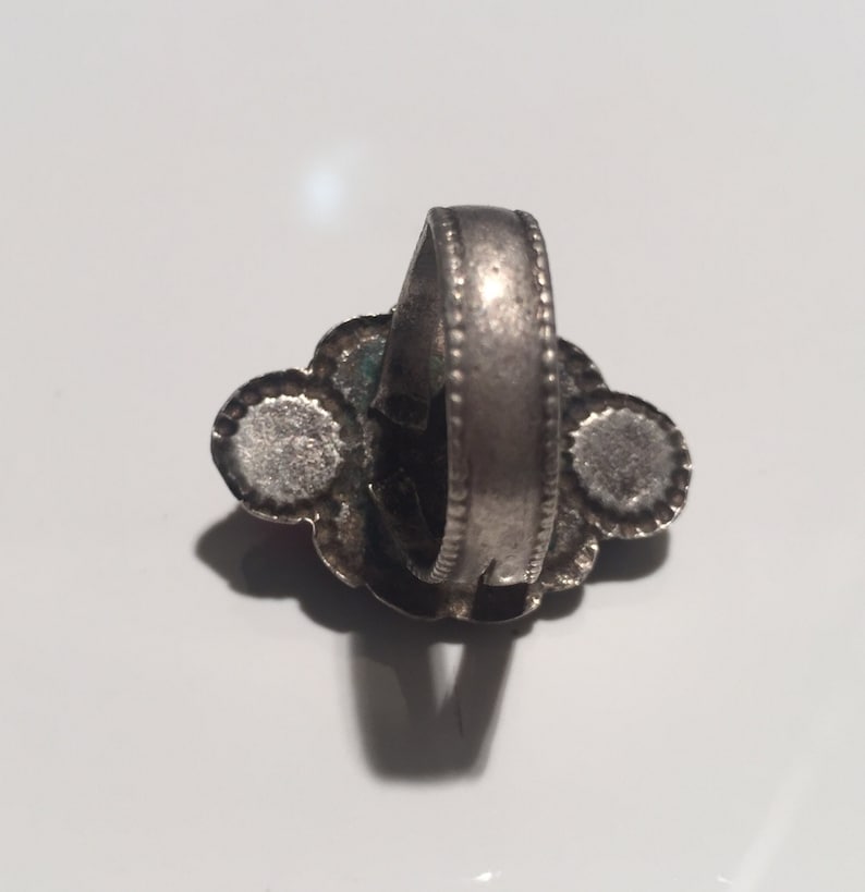 Size 8-Antique Silver Ringglass ring-Kochi silver ringVintageEthnicethnic hippy gypsyjewellery shopgem stone shopNJR0115