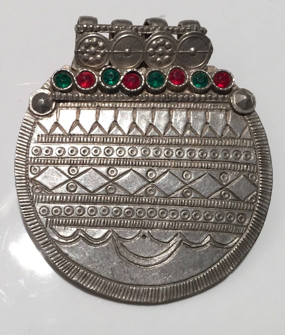 Old Tribal Silver Amulet from Rajasthan - Ca 85 yrs old Old Tribal Silver Amulet from Rajasthan - Ca 85 yrs old