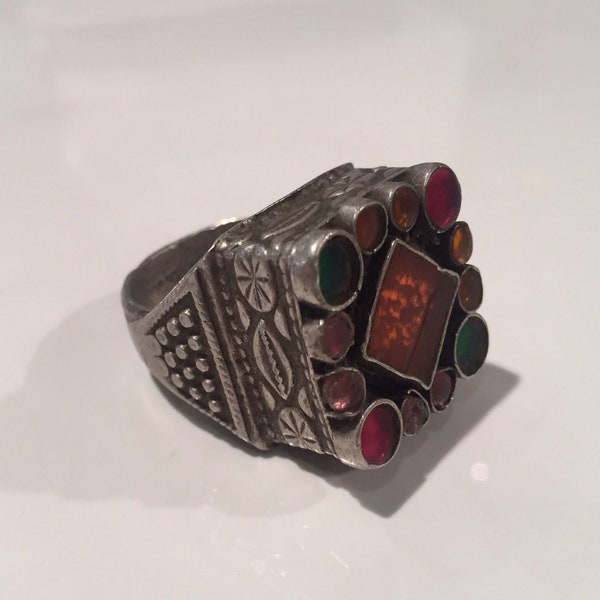 Size 10 Antique kochi Ring-kuchi Jewellery-Antique Ring-Kochi old silver Ring-Exotic collectible statement-vintage-gypsy Style-Tribal-Ethnic