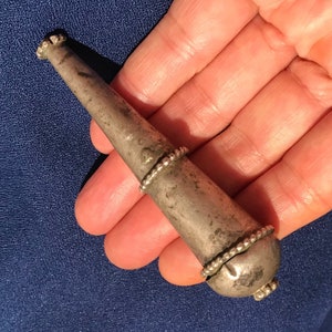 Antieke zilveren Jemenitische kraal, antieke kralen, zilveren kraal, tribale kraal - zilveren kraal - antieke kralen - etnische kralen - unieke kraal