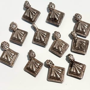 11 piece Antique silver kochi charms - tribal charms - silver charms - antique charms - Ethnic charms - Antique parts - silver parts.
