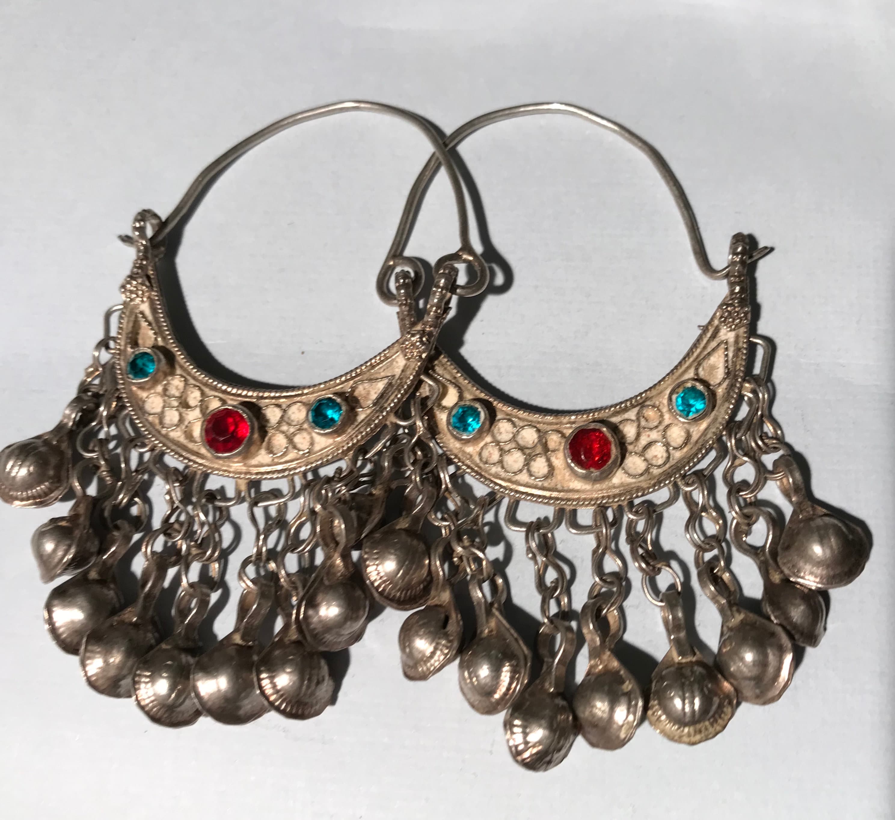 Antique Silver  Hoop , Tribal Earring   Antique Tribal Jewelry, antique earrings Afghani Kuchi Tribe Jewelry