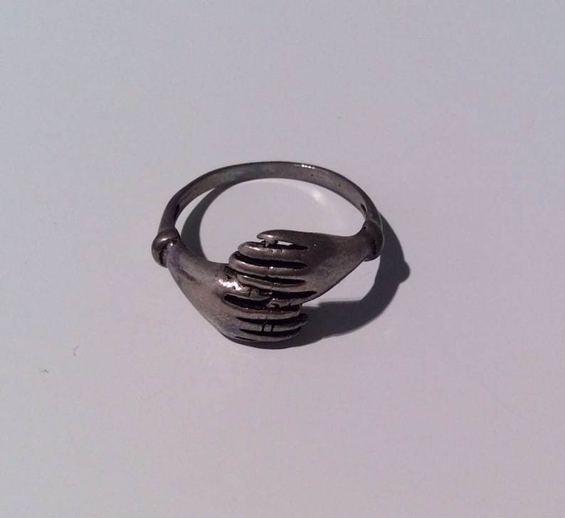 Size 9 friendship Sterling Silver Ring-Kochi Jewellery,tribal jewellery,Kochi Tribe Ring,Old glass Ring......