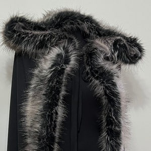 Hooded Cloak, Black Hooded Coat With Fake Fur, Cosplay Cloak, Wasteland, Viking Cloak, Witch Cloak, Assasin Coat, Hooded Cape, Fur Cloak