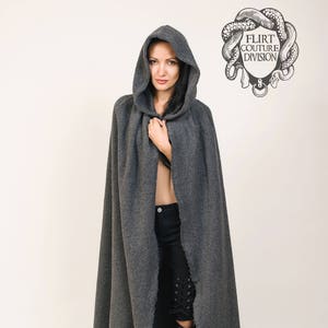Gray Hooded Cape, Halloween Cloak, Wasteland Costume, Assasin Hooded Cloack, Hooded Cloak, Hooded Cape, Witch Cloak, Festival Cloak