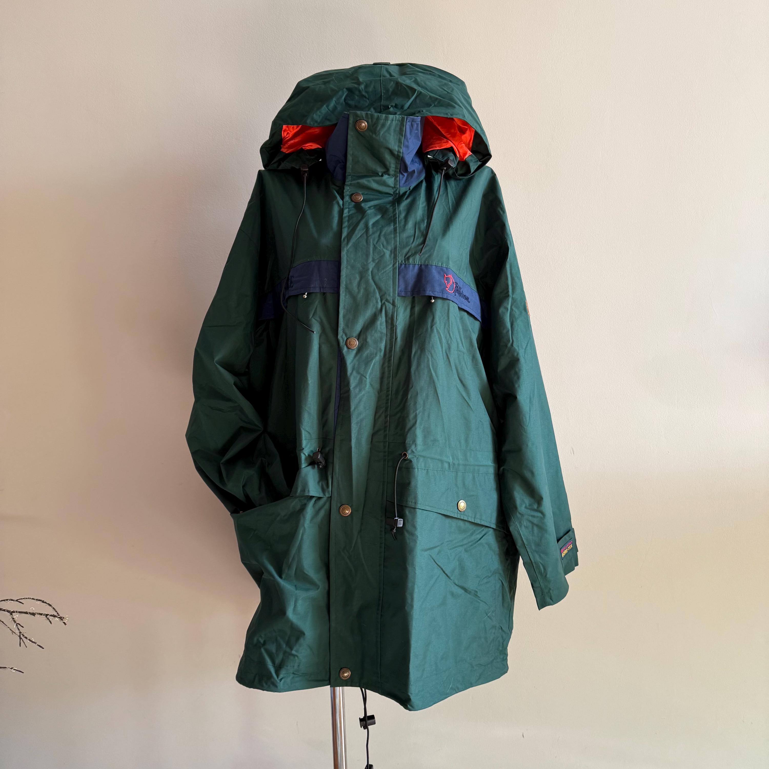 Fjallraven, Vintage Fjallraven Flat Gore Jacket, Gore-Tex, Parka Jacket Rare Fjallraven Gore Tex Balance Project Polyamide Hooded Coat Parka