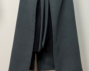 Gray Wool Cloak, Dark Gray Wool Cape, Wool Coat, Autumn Cape, Medieval Cape, Winter Capelet