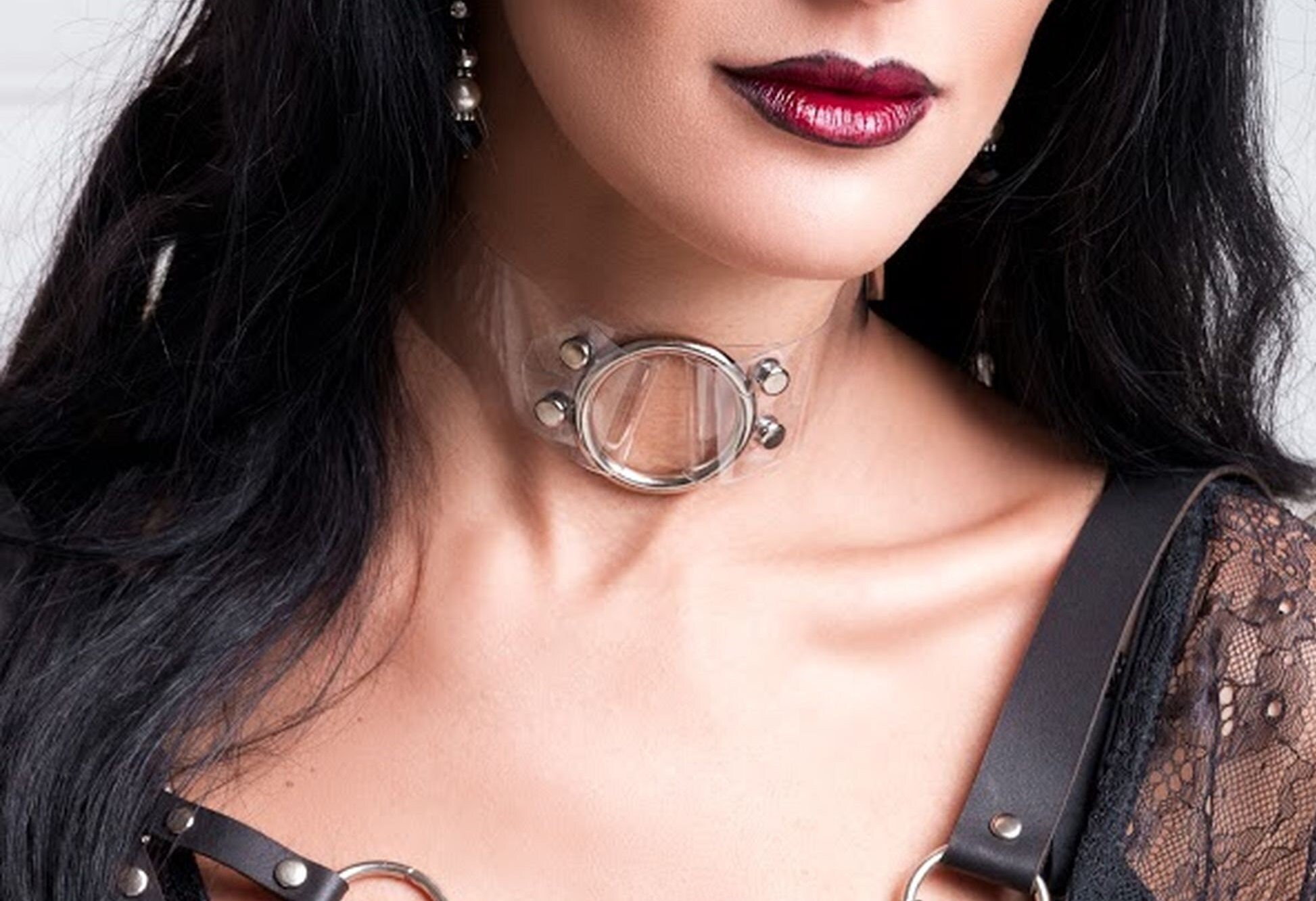 Transparent PVC Choker Transparent Choker Large O'Ring Etsy
