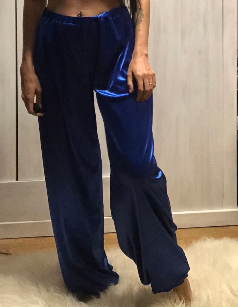Royal Blue Velvet Home Pants Velvet Pants Velvet Pajamas Etsy