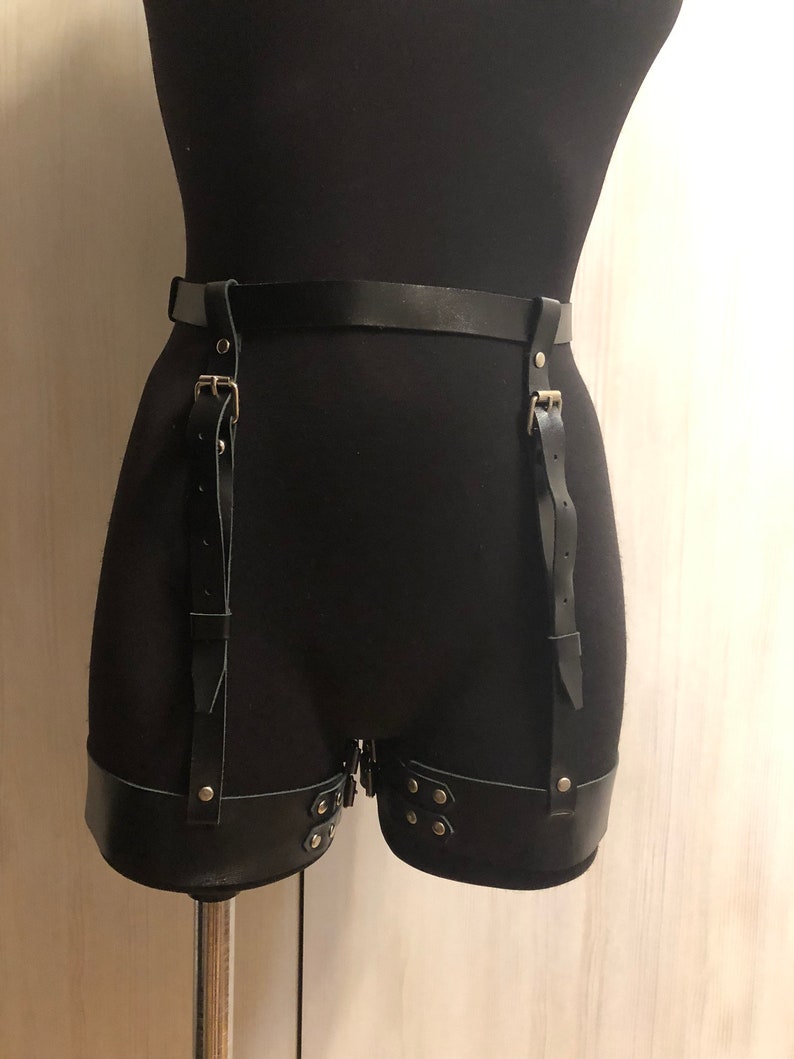 Leather Garter Belt Garter Belt Harness Sexy Outfit Leather Etsy